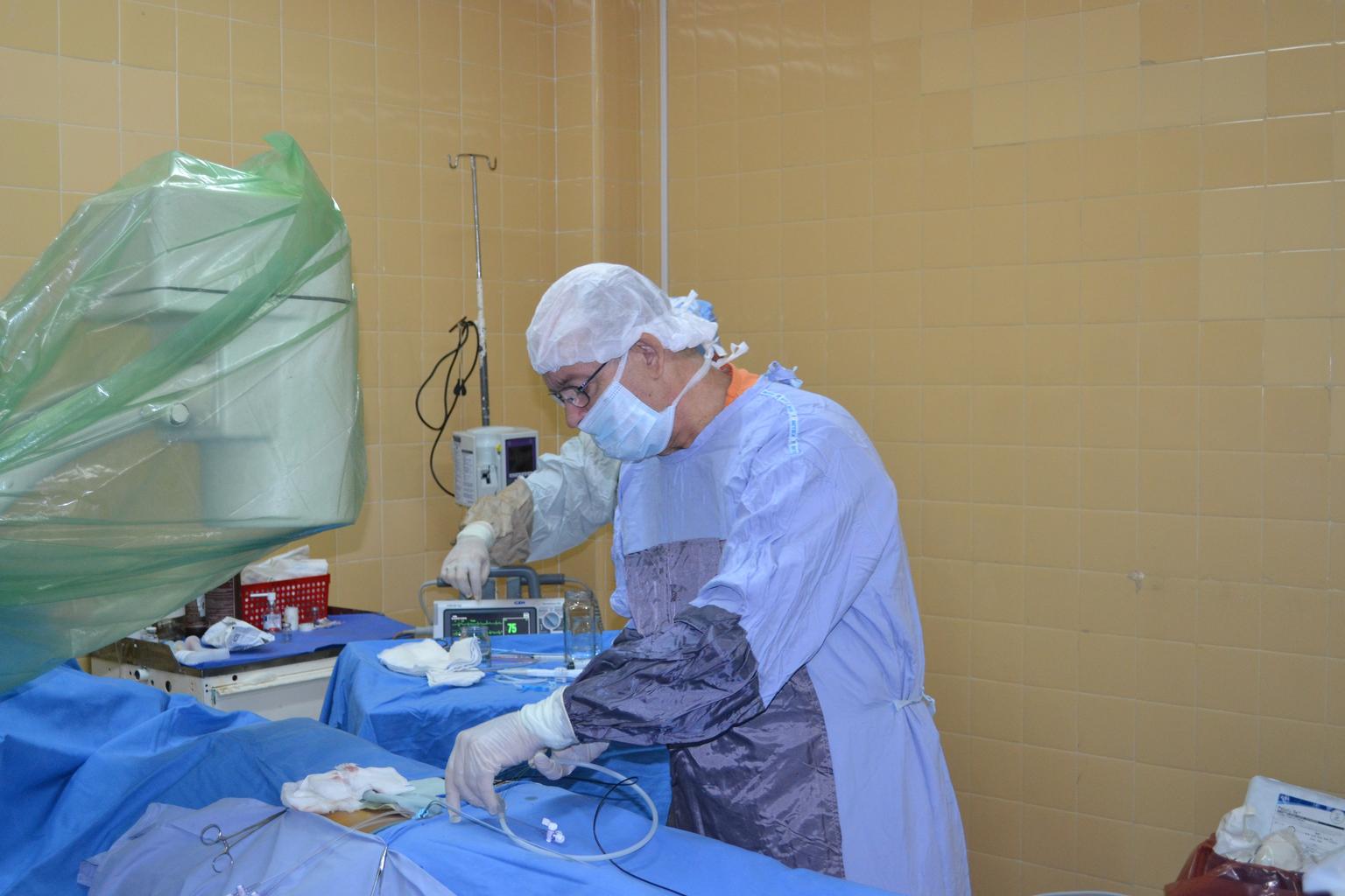 Surgical team in operating room